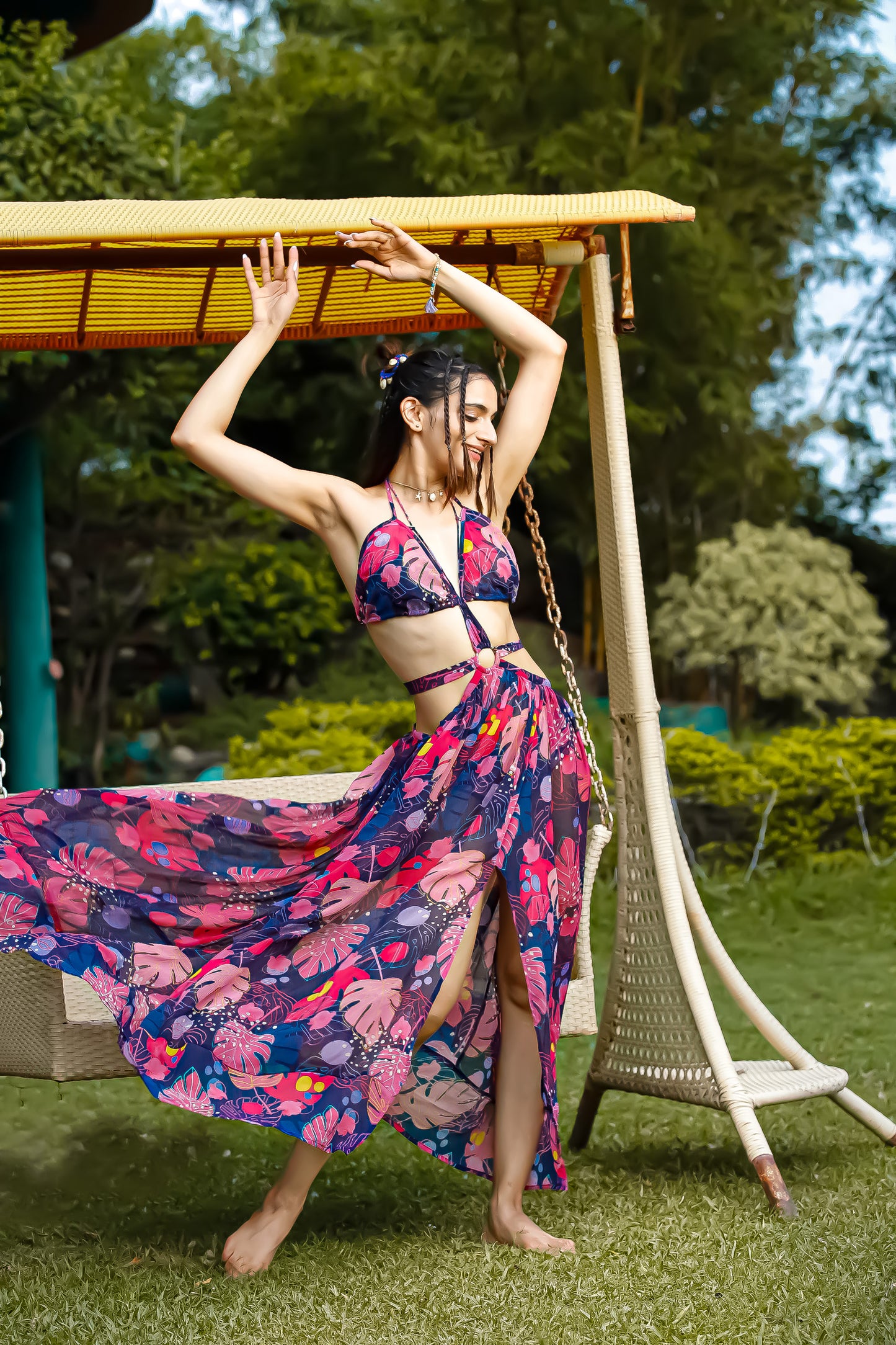 Tropical Diaries Backless Dreamy Beach Dress