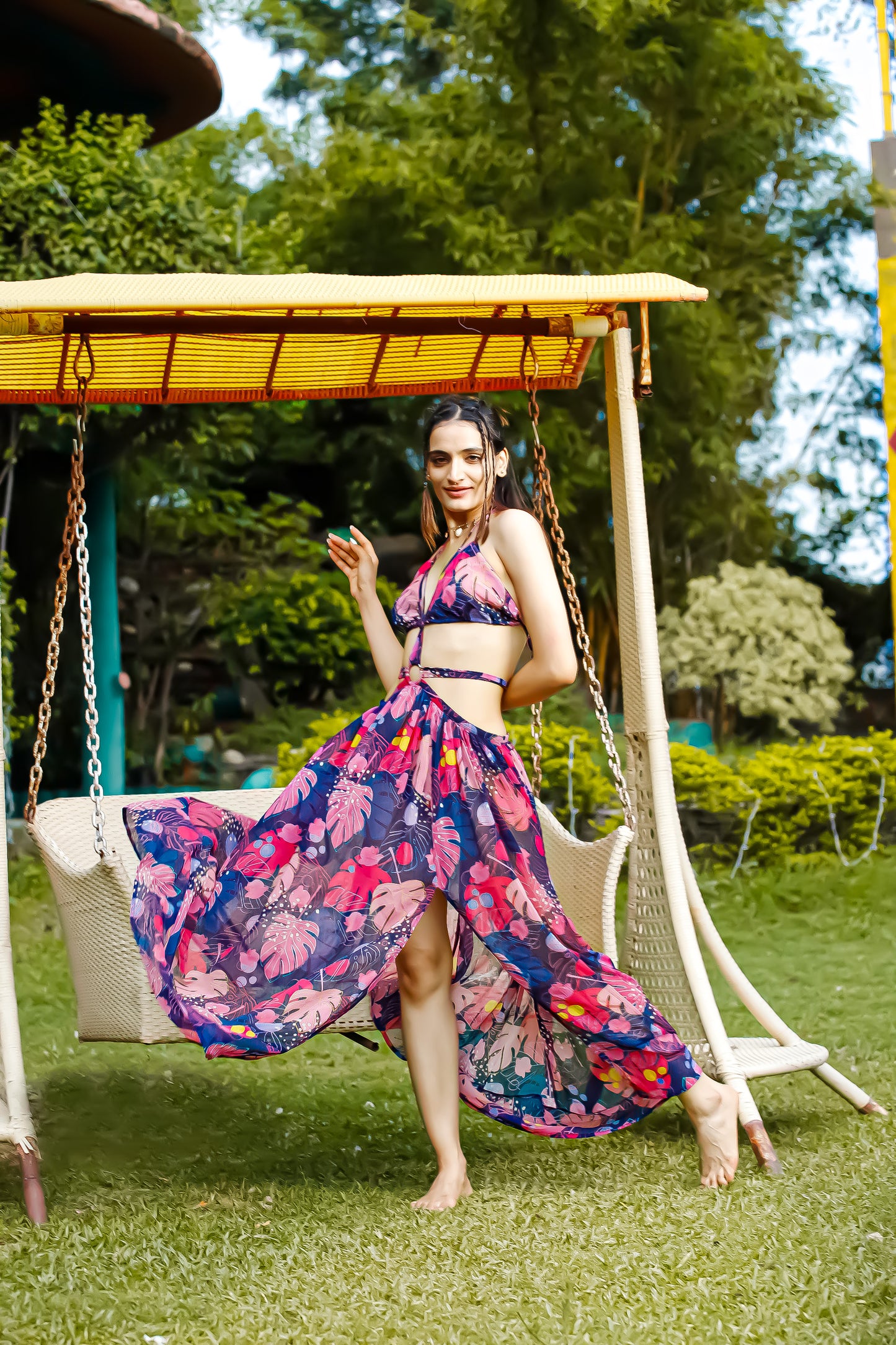 Tropical Diaries Backless Dreamy Beach Dress